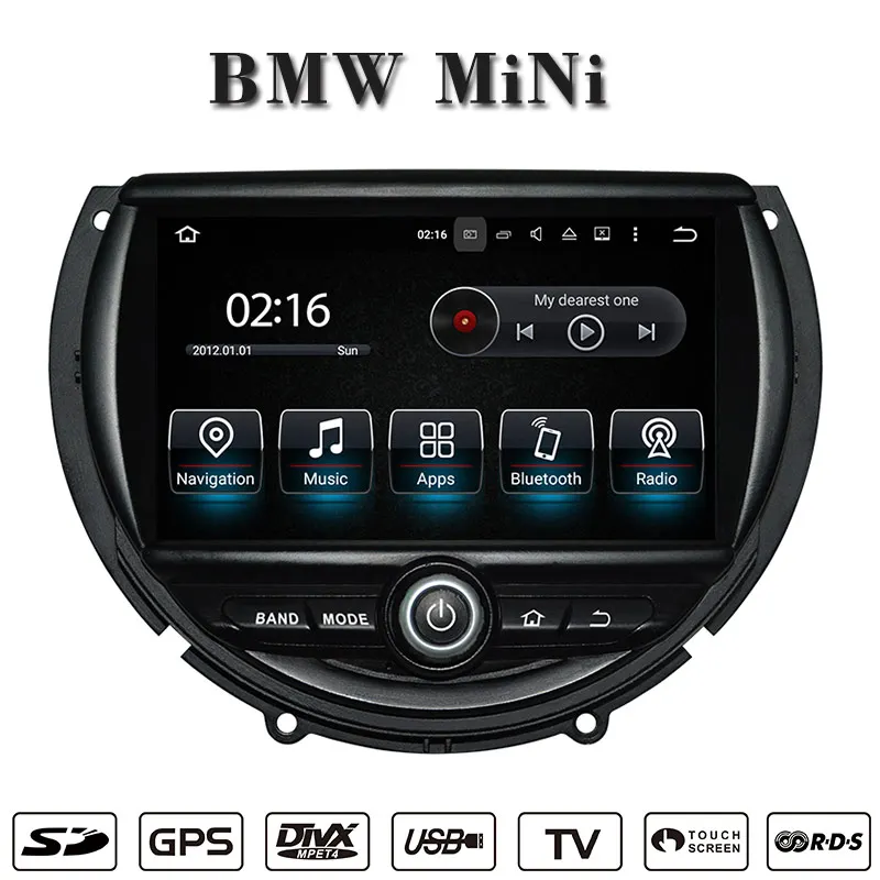 

Octa core IPS screen Android 9.0 Car DVD GPS radio Navigation for Mini Cooper 2014-2016 with 4G/Wifi DVR OBD mirror link