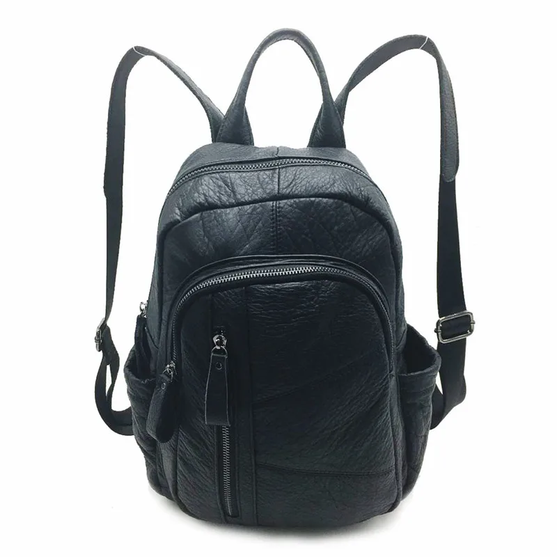 Collège Alavchnv Épaule Vache Sac Nouveau 5083 Peau Grande Vent De Couleur Dames Conception Casual Solide Première Capacité Noir Originale Couche r4xqzwrF