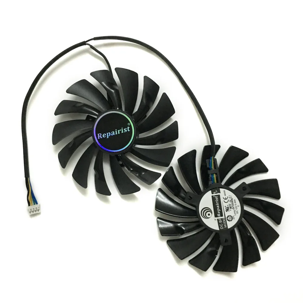 2 шт./лот VGA GPU GTX1080 GTX1070 GTX1060 Броня видеокарта вентилятор охлаждения для MSI GTX