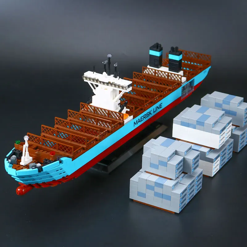 22002 Technic серия Maersk грузовой контейнер корабль Набор строительных блоков Кирпичи Модель Игрушки совместимы с 10241