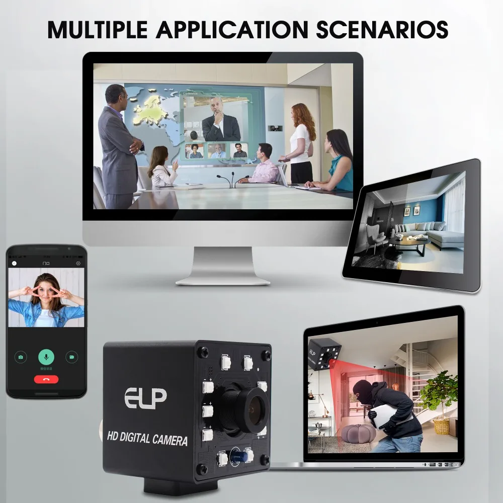 ELP full hd 1080P 60fps 720p 120fps 360P 260fps веб камера инфракрасного ночного видения промышленная
