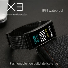 Smartch X3 спортивные smart band измерять кровяное давление пульсометр IP68 Водонепроницаемый Bluetooth фитнес-трекер Шагомер Смарт-браслет