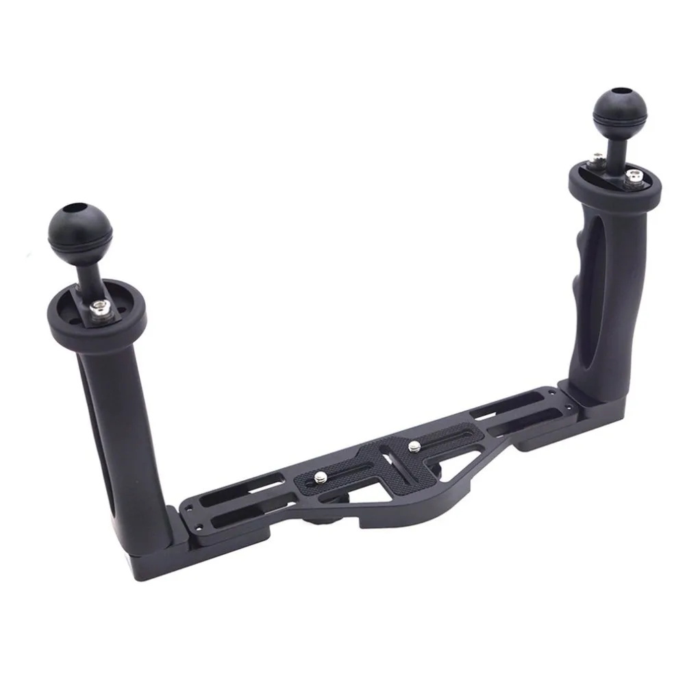 

Dual Handheld Stabilizer Diving Underwater Camera Housings Tray/Grip Waterproof with Double Handle For Dome Port waterproof case