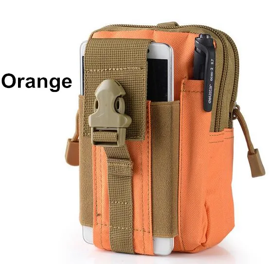 Поясная Беговая сумка для мужчин, армейский мягкий чехол для телефона, спортивный чехол для пояса Pro, кошелек, тактическая мини-сумка - Цвет: Orange