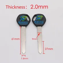 JG029 мотоцикл Болванка для ключа для мотоцикла плоская пластина замена лезвия-ключа Длина 61 мм(10 шт