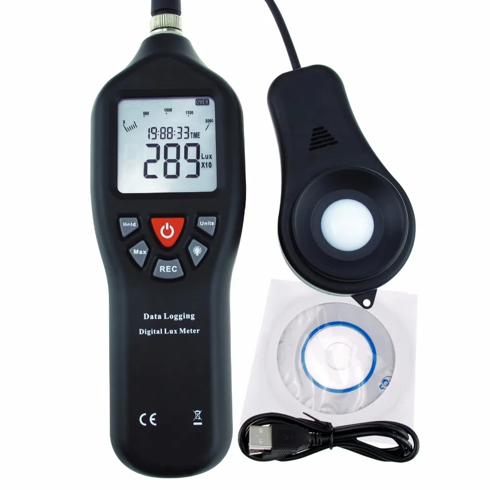 Digital Light Lux Meter 0 to 200,000 Measurement Range with Data