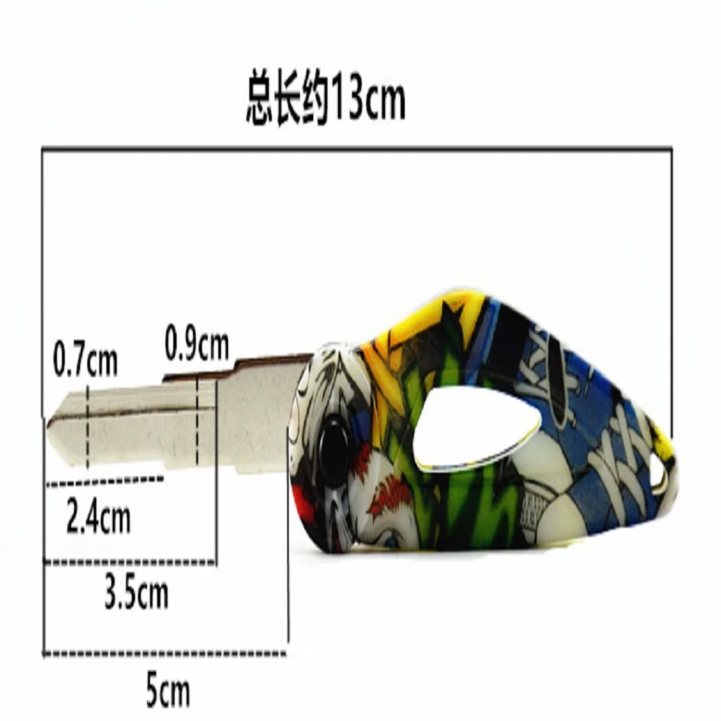 Cartoon Handle Motorcycle 5cm Blank Blade Flip Folding Key Uncut Left Slot A Pop-up Button