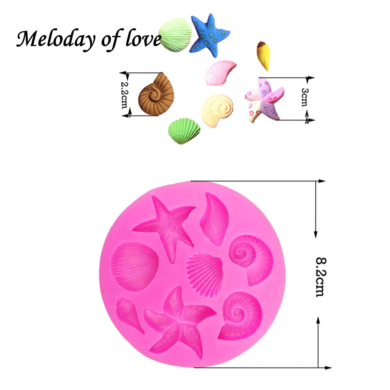 Ракушки Морская звезда раковины украшения торта инструменты DIY Морская звезда силиконовые формы Сахар шоколадные Формы для кексов T0240