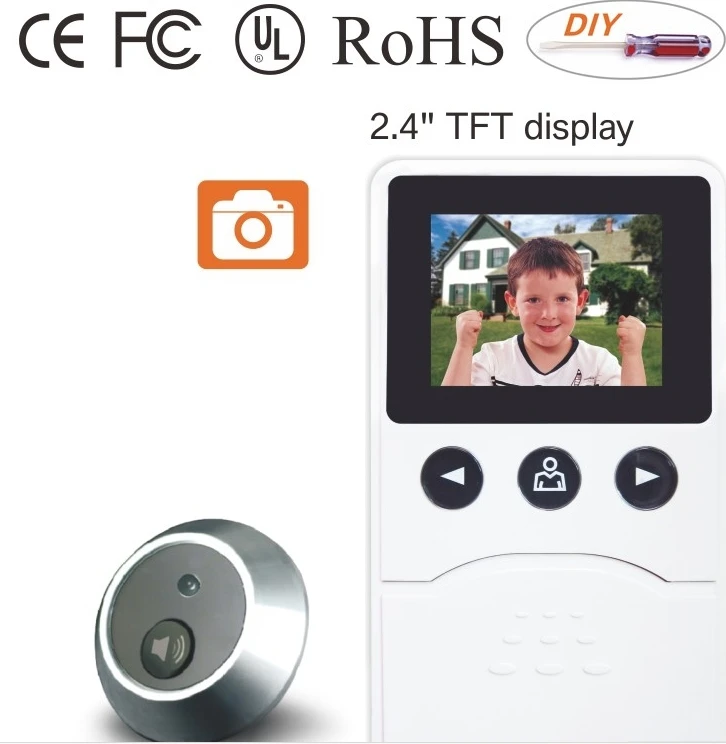 

DIY 10 7"TFT multifunctional color doorbell video door phone ip camera with lcd display monitor