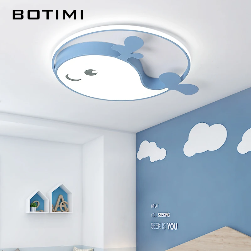 

BOTIMI Children LED Ceiling Lights With Metal Lampshade For Kids Room Princess Ceiling Mounted Acrylic 220V Toy Lamp Fixtures