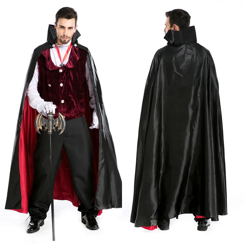 Cos Adult Vampire Costume Halloween Role Play Count Dracula Cosplay