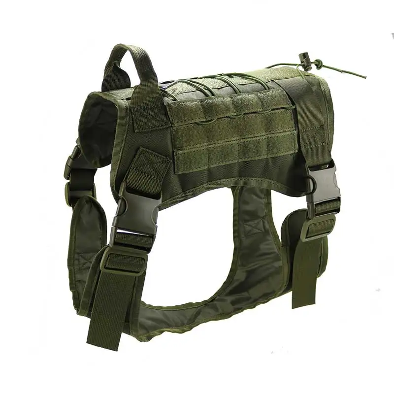 Тактическая служба охотничий Molle 1000D нейлоновый жилет для собак тренировочный Водонепроницаемый Военный регулируемый поводок для собак с ручкой для охоты - Цвет: as the picture