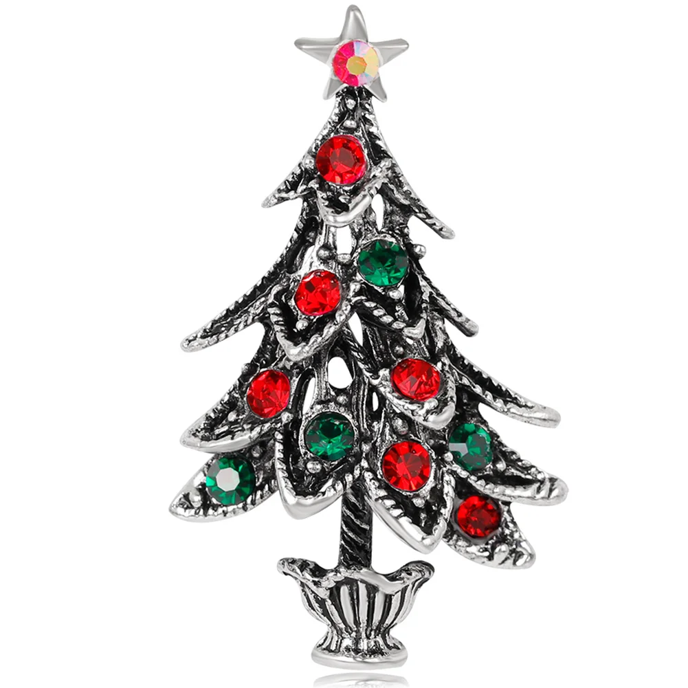

Children Funny Elegant Accessories Unisex Retro Rhinestone Brooch DIY Decorative Shinny Christmas Cute Alloy Gift Cartoon Pins