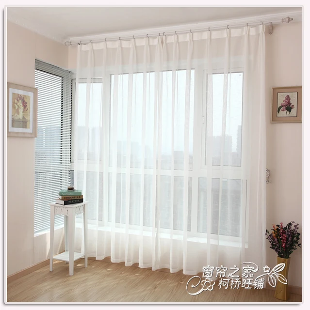Aliexpress White Curtains Small Cross Grid Tulle White Curtains Small Cross Grid Tulle Finished Living Room Sheer Curtain Modern Brief