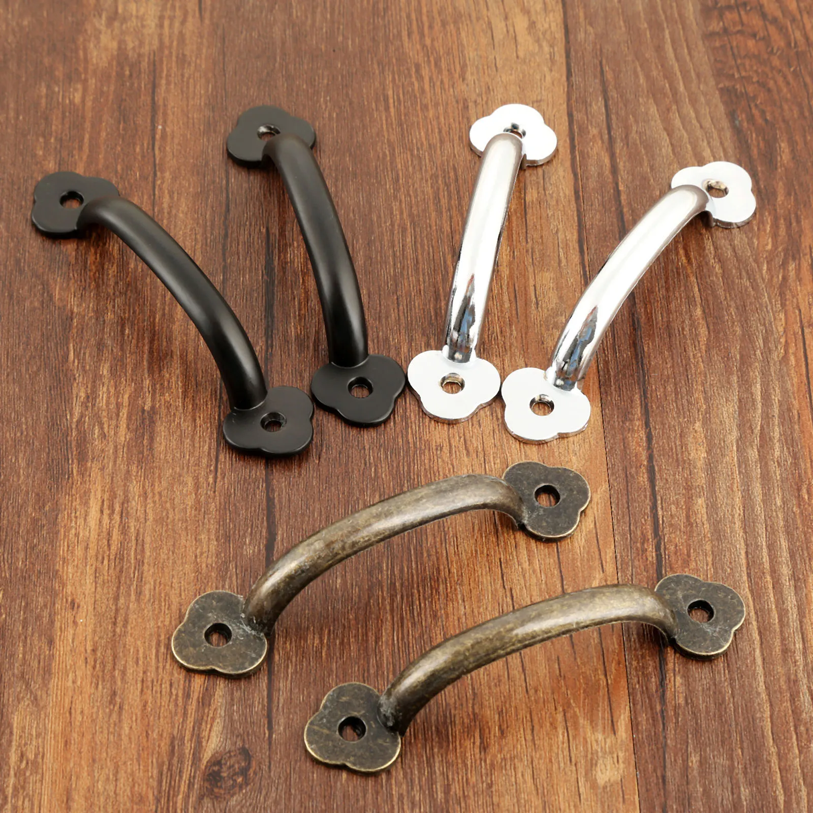 2Pcs Decorative Furniture Handle Drawer Cupboard Kitchen Jewelry Wood Box Handles Pulls Knob Furniture Hardware 102*22mm