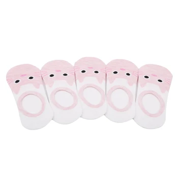

Cute Women Soft Invisible Socks Low Cut Casual Cotton Loafer Boat Non-Slip Invisible No Show Socks 5 pair/package