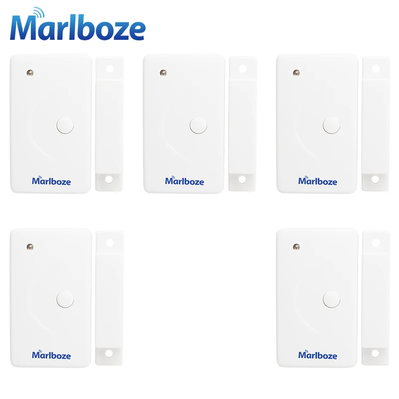 bilder für Marlboze 5 teile/los 433 MHZ Hohe Qualität Home Security Wireless-fenster Tür Sensor-detektor für GSM WIFI PSTN Alarmanlage bilder für Marlboze 5 teile/los 433 MHZ Hohe Qualität Home Security Wireless-fenster Tür Sensor-detektor für GSM WIFI PSTN Alarmanlage