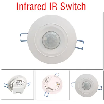 

New 360 Degree Human Body Mini Recessed PIR Ceiling Occupancy Motion Sensor Detector Switch Auto On Off Lights Lamps 220v CM076