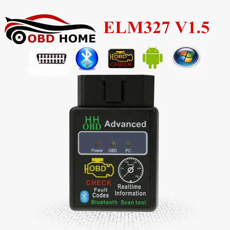 Автомобильный считыватель кодов, автомобильный сканер HH OBD LM327 V1.5 Bluetooth Mini ELM 327 25K80