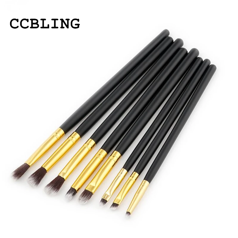 

CCBLING 8pcs Pro Makeup Brushes Set Foundation Powder Eyeshadow Eyeliner Lip Professional Cosmetic Beauty Makeup Tool