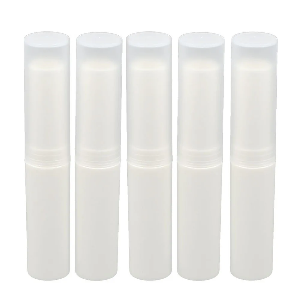

Plastic Empty Makeup DIY Lip Balm Tube Lipstick Container 5pcs Beige