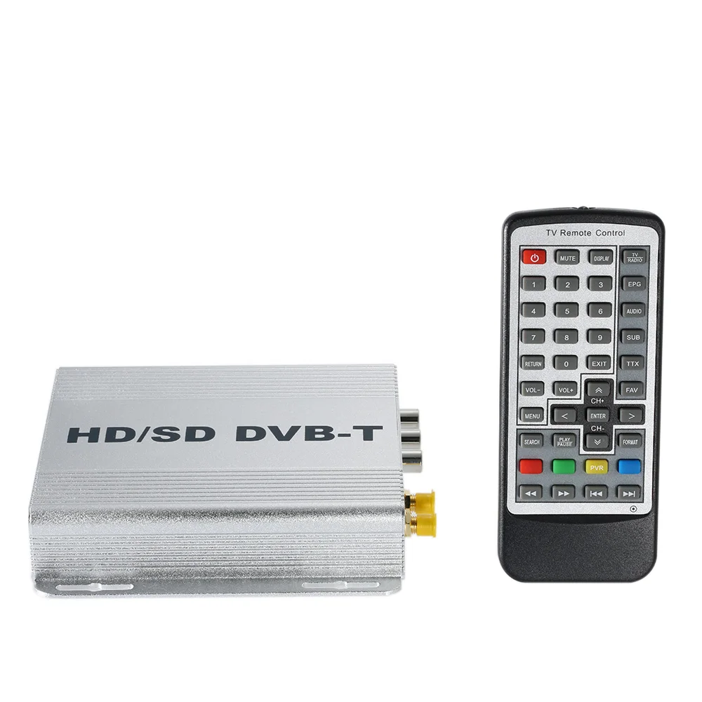 

Car DVB-T TV Tuner HD/SD Various Channel Mobile Digital TV Box Mini Analog High Speed 240km/h Strong Signal Receiver for Car