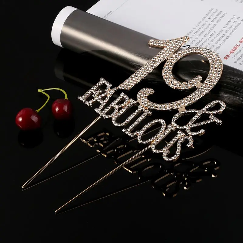 Золотой блеск 19 60 70 и сказочный торт Топпер знак 19/60/70 День рождения Свадьба