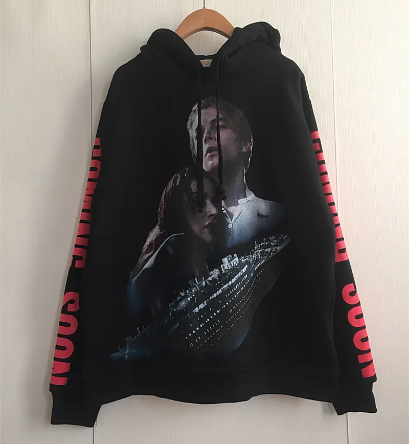 Новинка, высокое качество, VETEMENTS Titanic coming, унисекс, толстовка с капюшоном, свитер, вельвет, хлопок, Drake, плотный флис, S-2XL# AU4 - Цвет: Бежевый