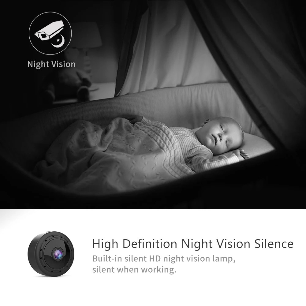 Мини WiFi Беспроводная камера 1080 P Full HD IR ночного видения Домашняя безопасность ip-камера CCTV домашнее Обнаружение движения монитор для младенца