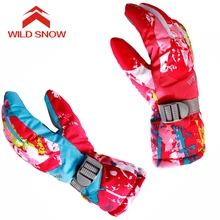 Женские лыжные перчатки, защита от ветра теплые зимние лыжные перчатки для сноубординга снегоходы мотоциклетные водонепроницаемые уличные зимние перчатки