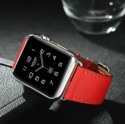 38-42 мм ремешок для часов Apple Watch 4 из натуральной кожи ремешок для часов herm Apple Watch Band Series 1 2 3 iwatch Ремешки для наручных часов
