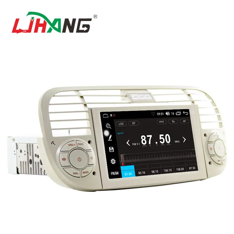Excellent LJHANG Android 8.0 Car DVD Player 1 din for Fiat 500 Abarth 2007-2015 Mirror-link stereo headunit RDS Automotive GPS Navi Audio 2