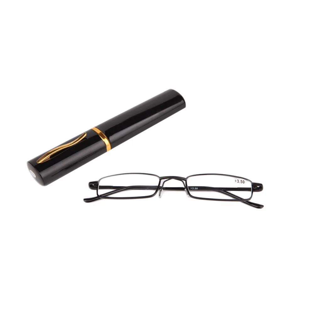 Очки для чтения унисекс металлический чехол с трубкой Модные цветные очки для чтения 1,00-4,00 диоптрий