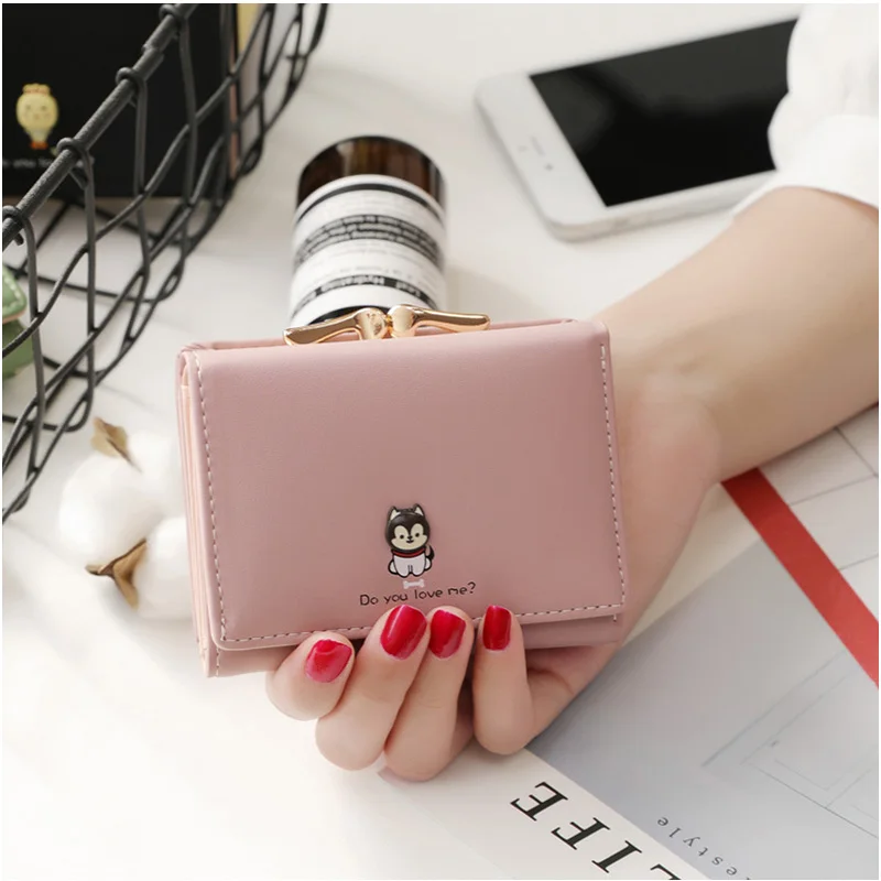 

New arrival fashion women wallet small wallets short design simple cute coin purse three fold multi-function Purse