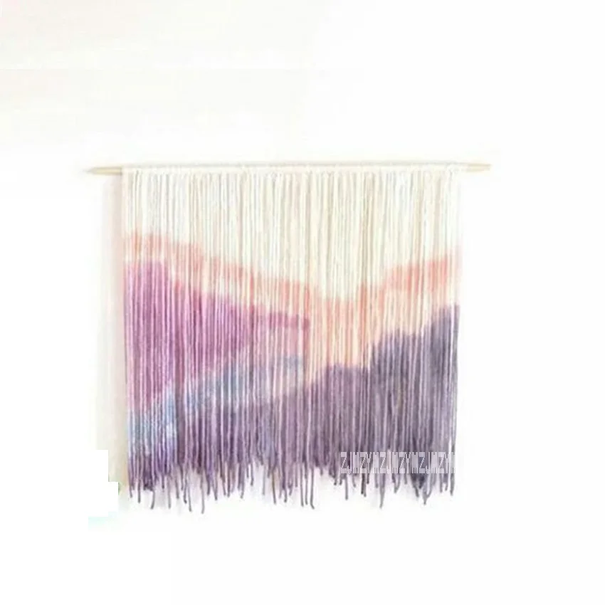  90*90cm Bohemia Style Hand-knit Tassel Tapestry for Art Space Living Room Bedroom Sofa Background H - 32889660356