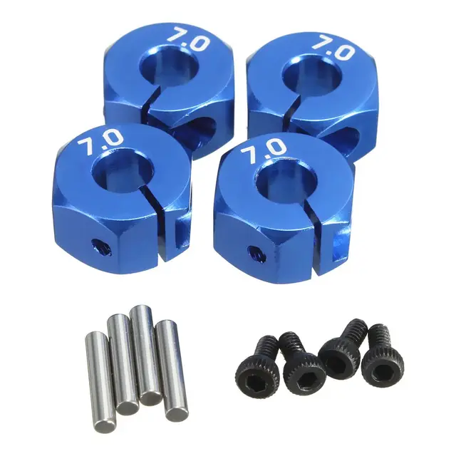 Cheap New Blue RC Metal 7.0 Wheel Hex 12mm Drive With Pin Screw For HSP HPI Tamiya RC Car