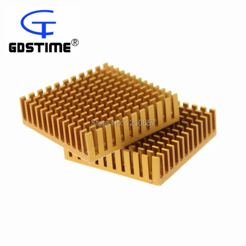 10PCS LOT 40x40x11mm Gold Aluminium Heat Diffuse Sink Cooling Fin For Led High Power | Компьютеры и офис
