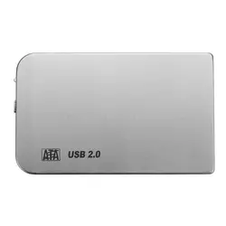 USB 2,0 внешний корпус для жесткого диска SATA 2,5 "SSD корпус + кобура + USB кабель, серебристый