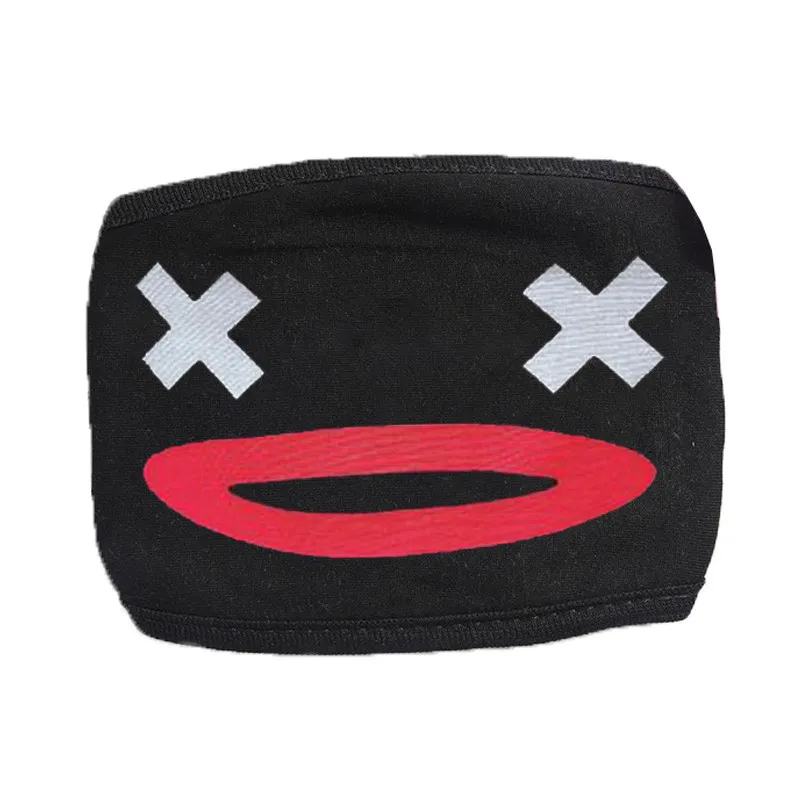 Child Like Mouth Mask Dark Anti Dust Cool Mask Cartoon Mouth Muffle Face Mask Emoticon Masque Masks For Gifts for Children's Day - Цвет: Темно-синий