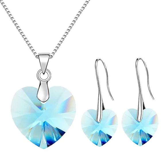 Оригинальные кристаллы от Swarovski подвеска в виде сердца серьги подвески ювелирные