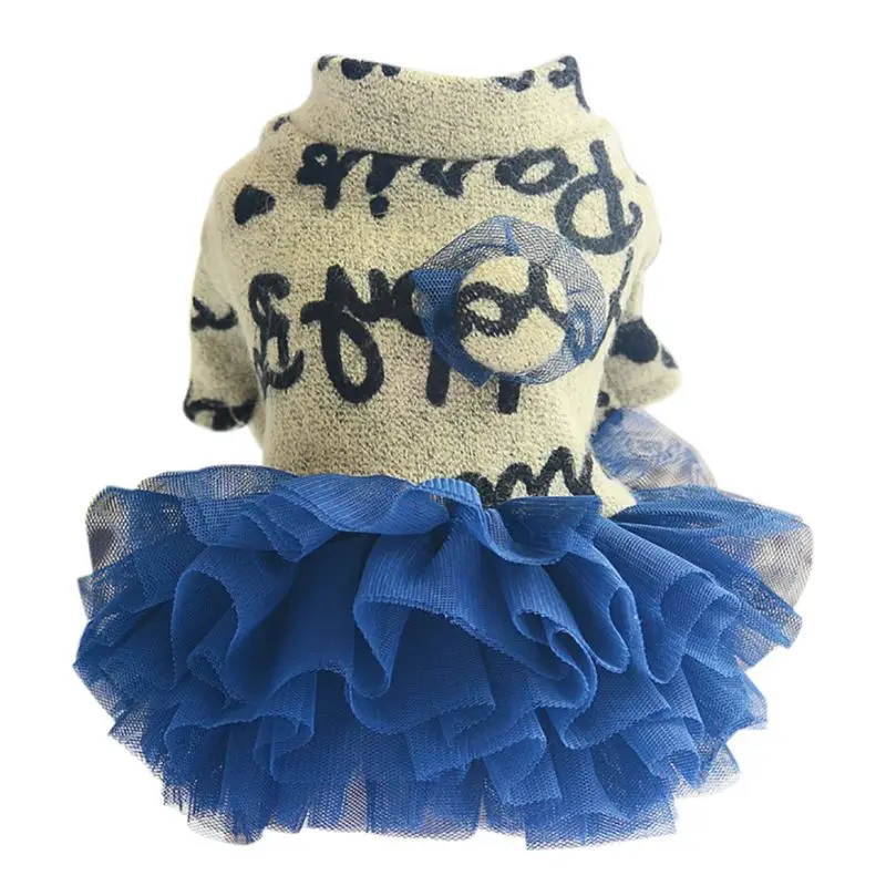 Dog Dress Puppy Pet Clothes for Small Dog Wedding Dress Mesh Princess Dress for Dachshund