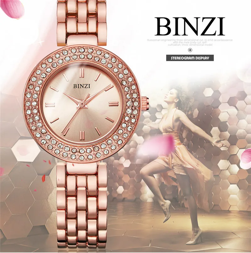 Relogio Feminino montre femme 2018 New Ladies Bracelet Watch For Women Rhinestone Gold Wrist Watch Top Brand Luxury Female Clock (1)
