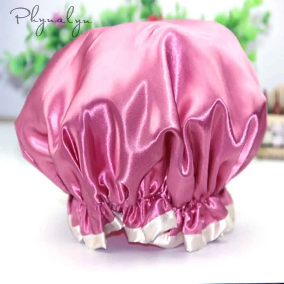 

Satin Bonnet Hair Care Caps Sleeping Hat Night Sleep Cap Head Cover For Bath Women Men Unisex Cap