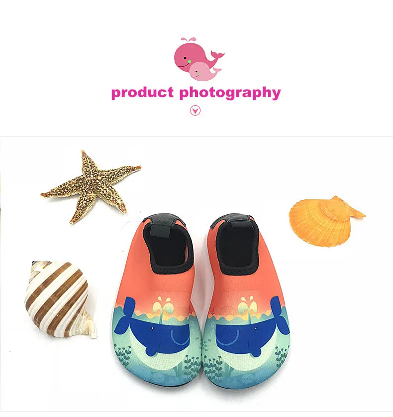 1 (15)Kid Quick Drying Swim Wading Shoes Casual Footwear Barefoot LightWeight Aqua Socks For Beach Pool Cartoon Children Slippers Hot