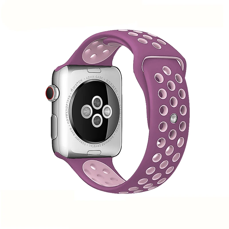 

Colorful Soft Silicone Sport Band For 38mm Apple Watch Series3 2 42mm Wrist Bracelet Strap For iWatch Sports Edition Replacement