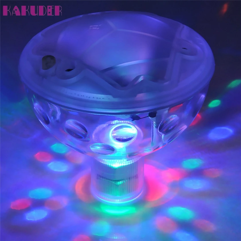 KAKUDER pool light Floating Underwater LED Disco Light Glow Show