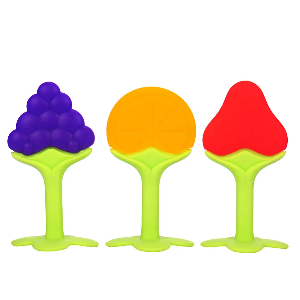 Baby Safety Fruit Shape Teether Baby Teething Toys Food Grade Silicone