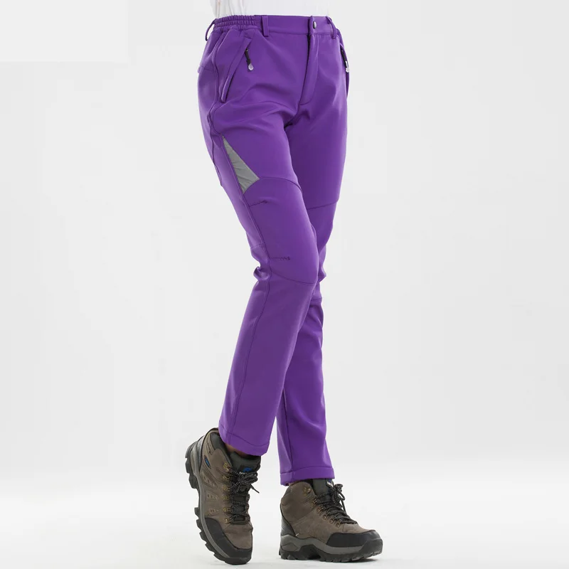NUONEKO Светоотражающие водонепроницаемые походные брюки для женщин и мужчин, Зимние флисовые штаны для рыбалки, кемпинга, катания на лыжах, брюки PM15