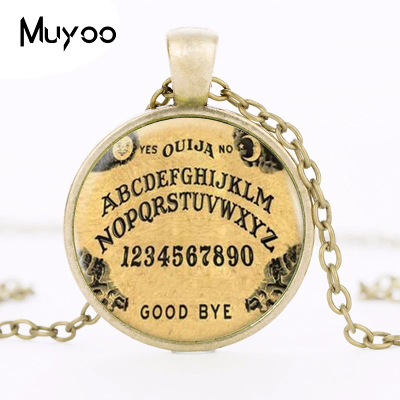 Ouija доска логотип кулон ожерелье Горячая Распродажа ручной работы винтажная цепь