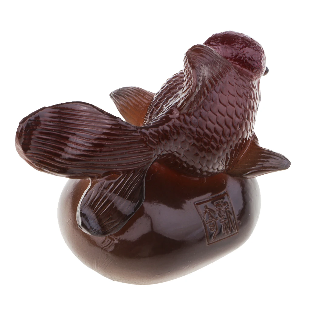 Change Color Tea Pets Goldfish Figurine Chinese Tea Ceremony Decor Supply Yellow